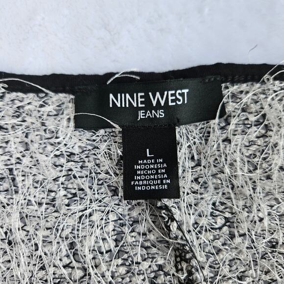 New Nine West Fuzzy Transitional Weather Tunic Top Dolman Sleeve Oversized Large - Picture 6 of 14